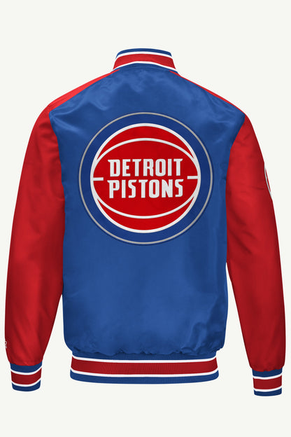 Starter Quality / MENS DETROIT PISTONS SATIN VARSITY JACKET