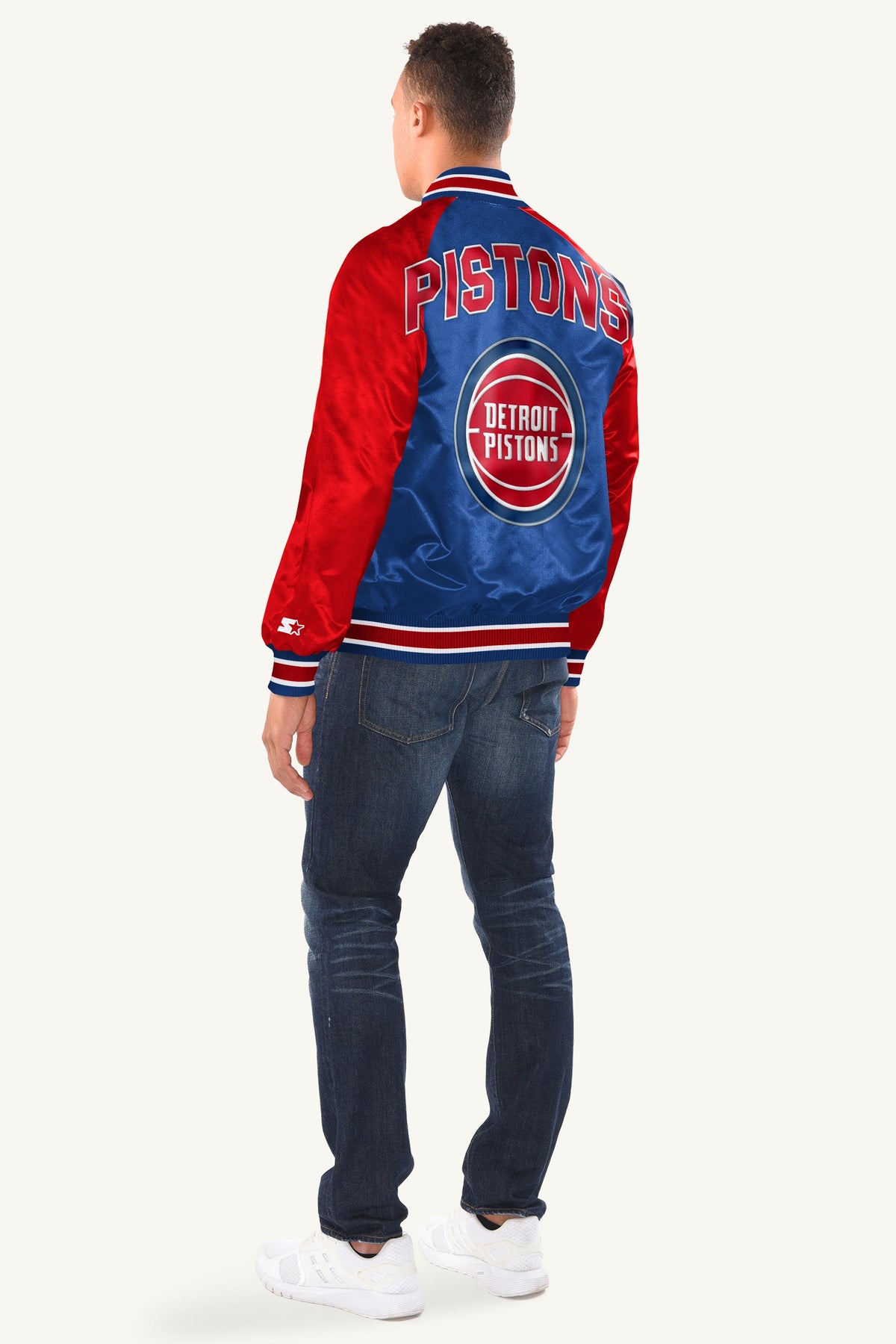 Starter Trusted / MENS DETROIT PISTONS INDUCTEE SATIN VARSITY JACKET