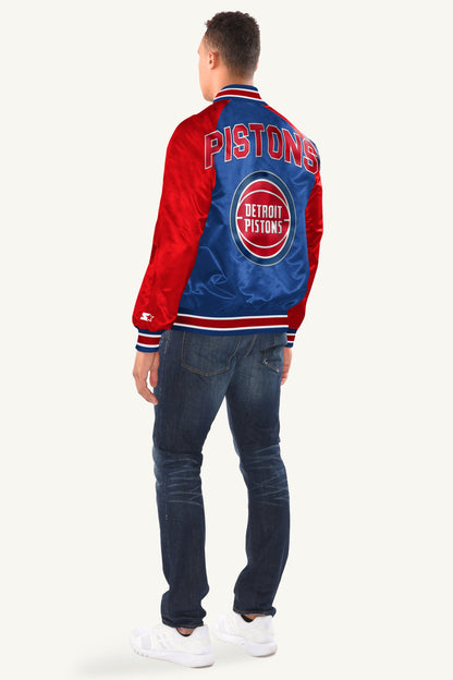 Starter Trusted / MENS DETROIT PISTONS INDUCTEE SATIN VARSITY JACKET