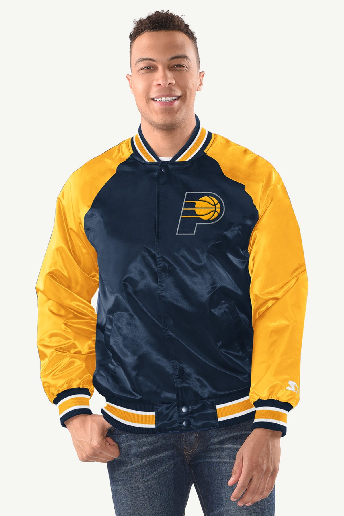 Starter Trending / MENS INDIANA PACERS INDUCTEE SATIN VARSITY JACKET