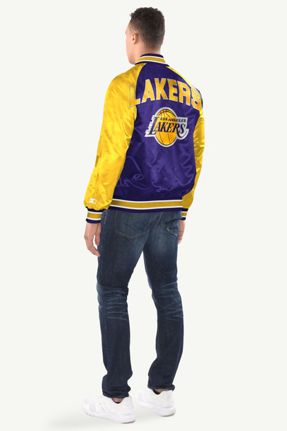 Starter Latest / MENS LA LAKERS INDUCTEE SATIN VARSITY JACKET