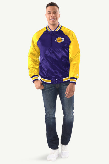 Starter Latest / MENS LA LAKERS INDUCTEE SATIN VARSITY JACKET