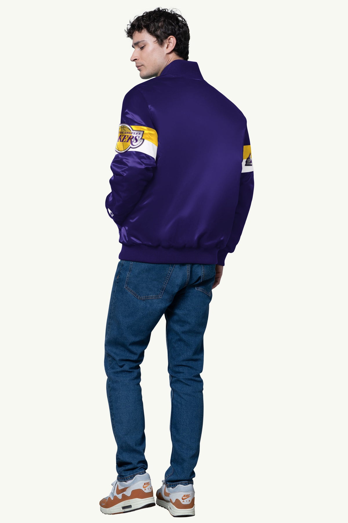 Starter Top Pick / MENS LA LAKERS TRIPLE OPTION SATIN VARSITY JACKET