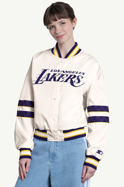 Starter Customer Favorite / WOMENS LA LAKERS INTERCEPTION VARSITY JACKET