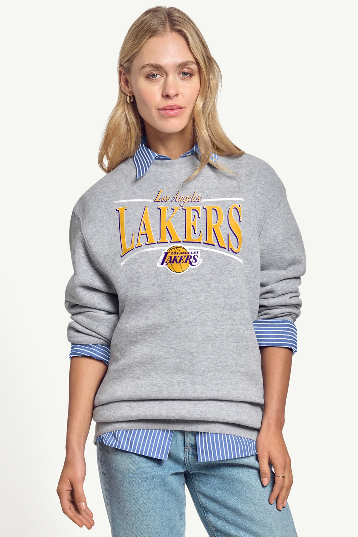 Starter New / WOMENS LA LAKERS ARCH SWEATSHIRT