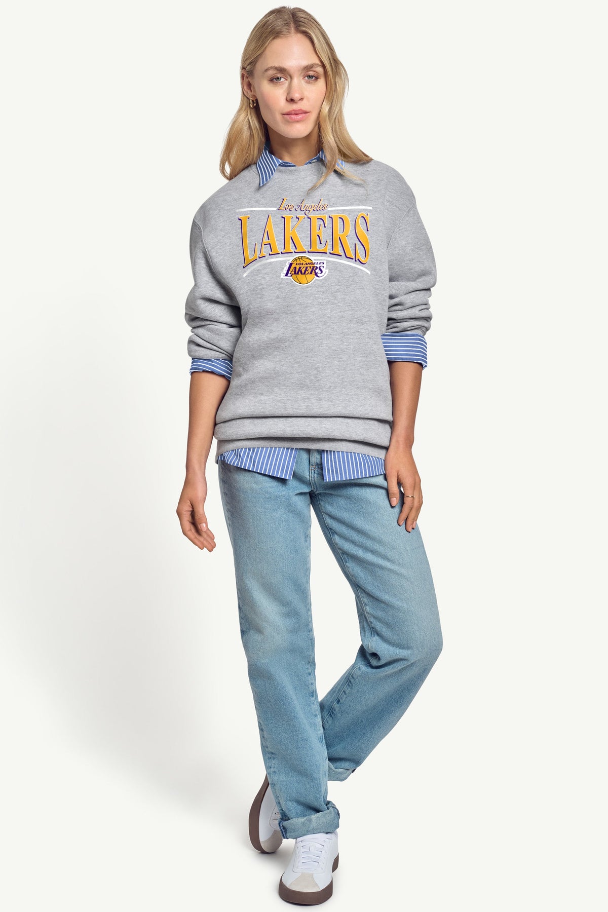 Starter New / WOMENS LA LAKERS ARCH SWEATSHIRT