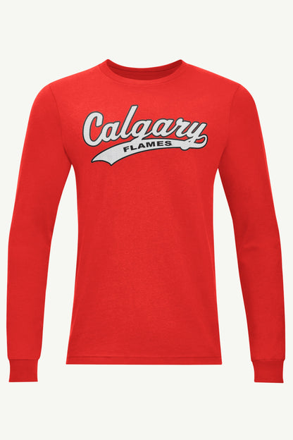 Starter Featured / MENS CALGARY FLAMES TAILSWEEP LONG SLEEVE T SHIRT