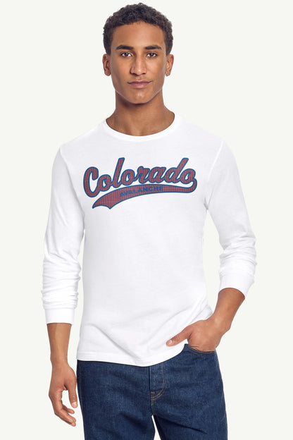 Starter Best Seller / MENS COLORADO AVALANCHE TAILSWEEP LONG SLEEVE T SHIRT