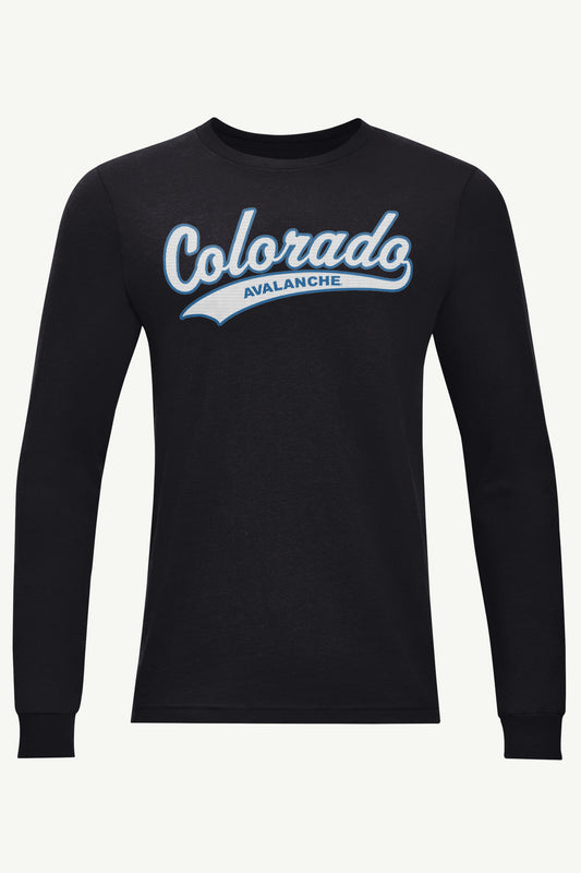 Starter Premium / MENS COLORADO AVALANCHE TAILSWEEP LONG SLEEVE T SHIRT