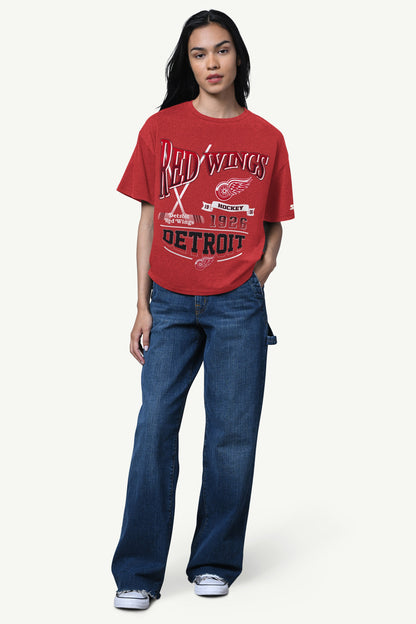 Starter Best Seller / WOMENS DETROIT RED WINGS HALL OF FAME T SHIRT