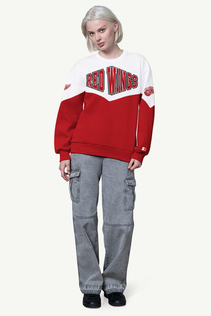 Starter Top Pick / WOMENS DETROIT RED WINGS CLUTCH HIT FLEECE