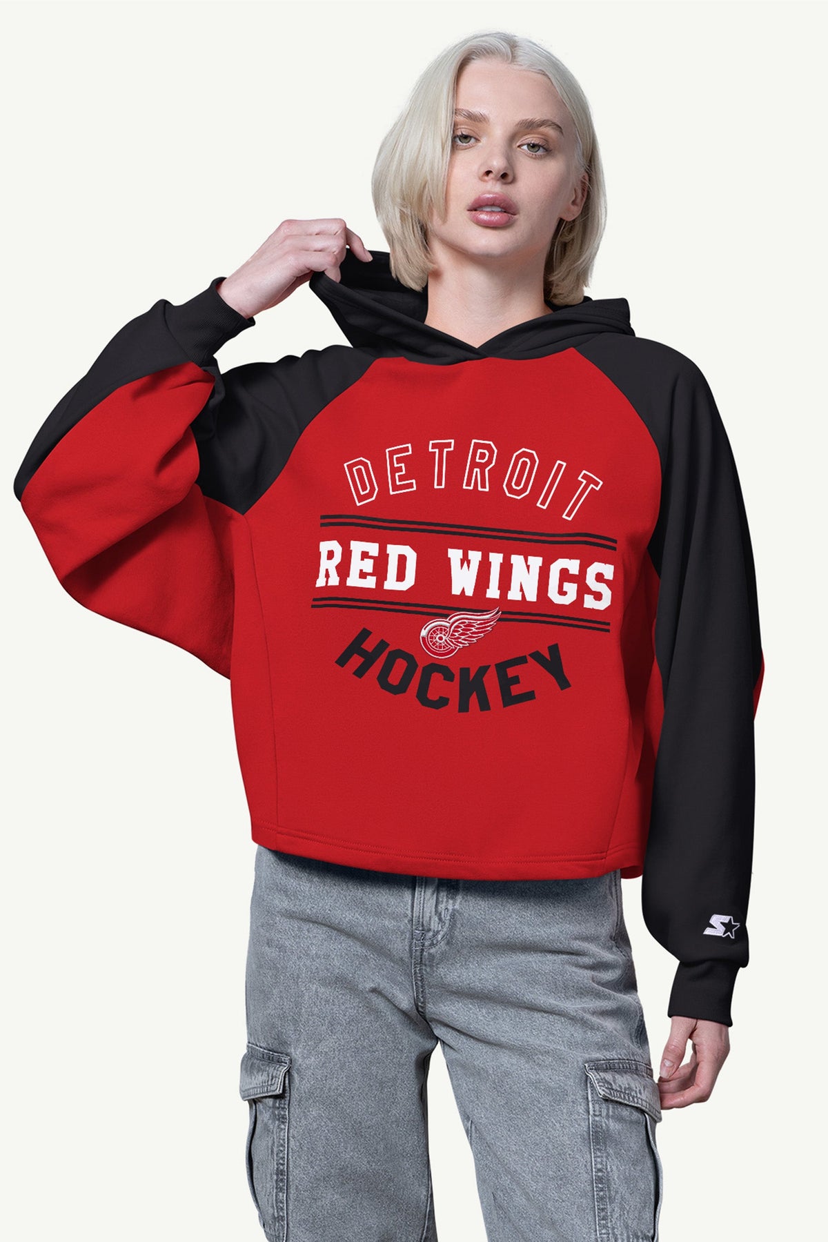 Starter Popular / WOMENS DETROIT RED WINGS CROPPED HOODIE