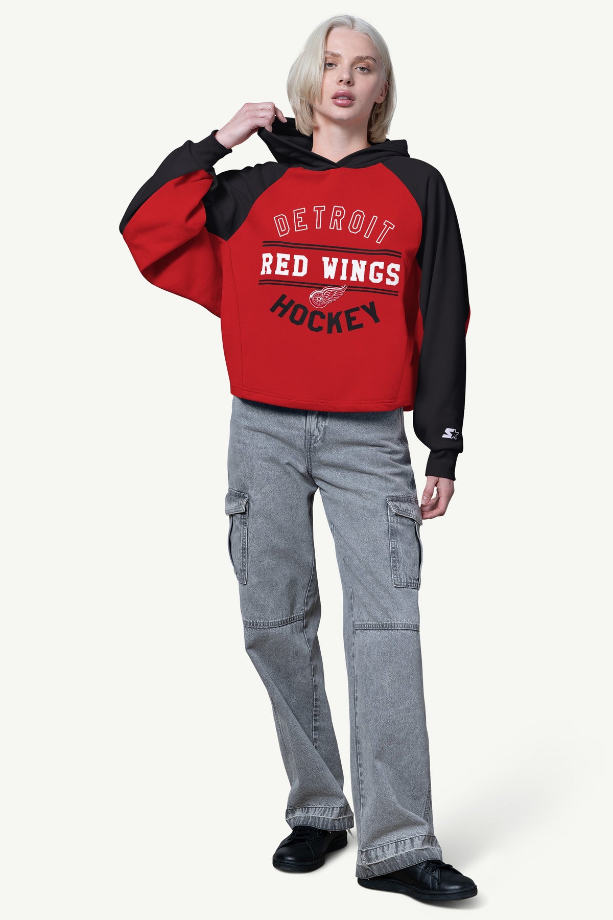 Starter Popular / WOMENS DETROIT RED WINGS CROPPED HOODIE