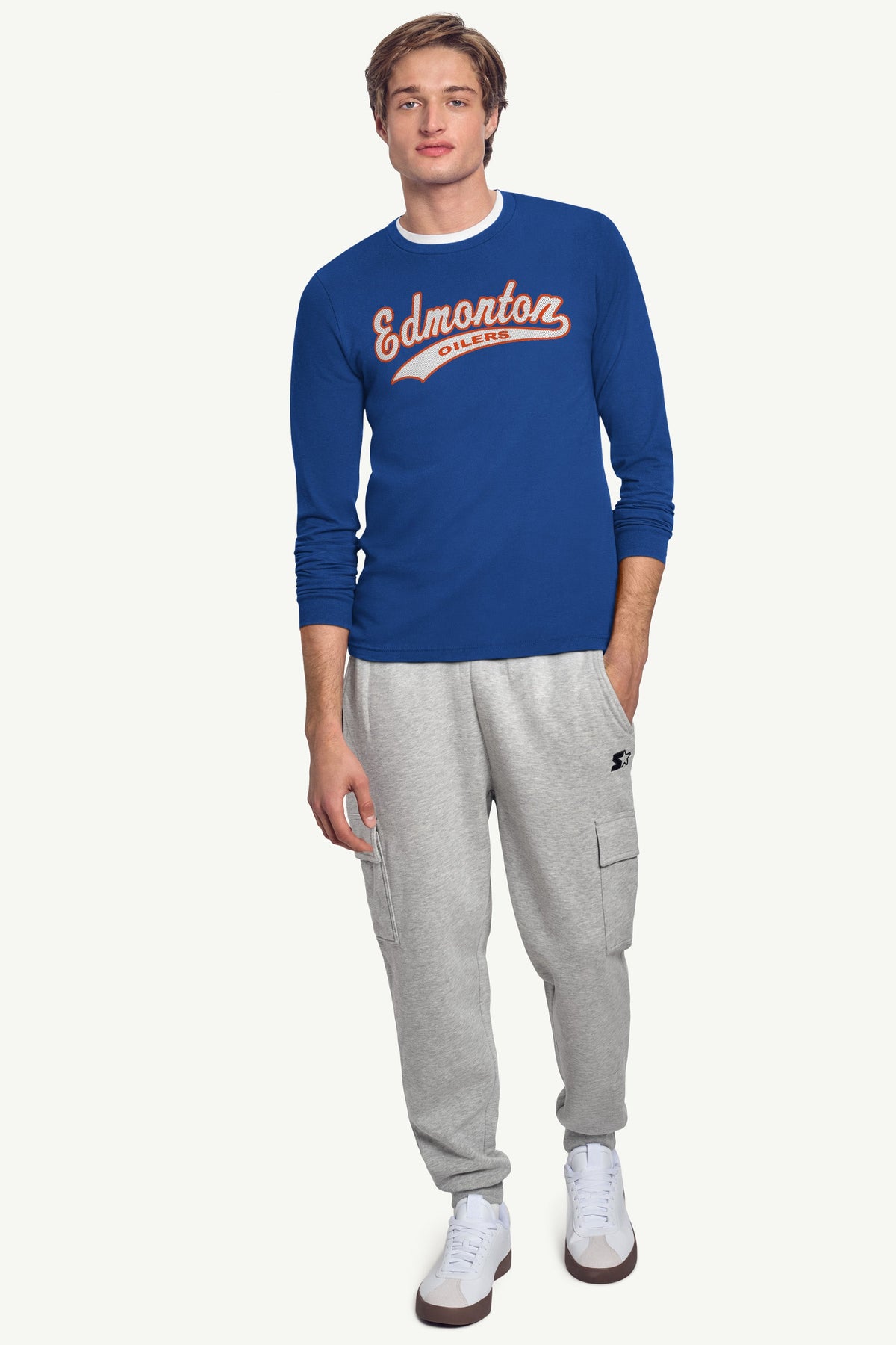 Starter Recommended / MENS EDMONTON OILERS TAILSWEEP LONG SLEEVE T SHIRT