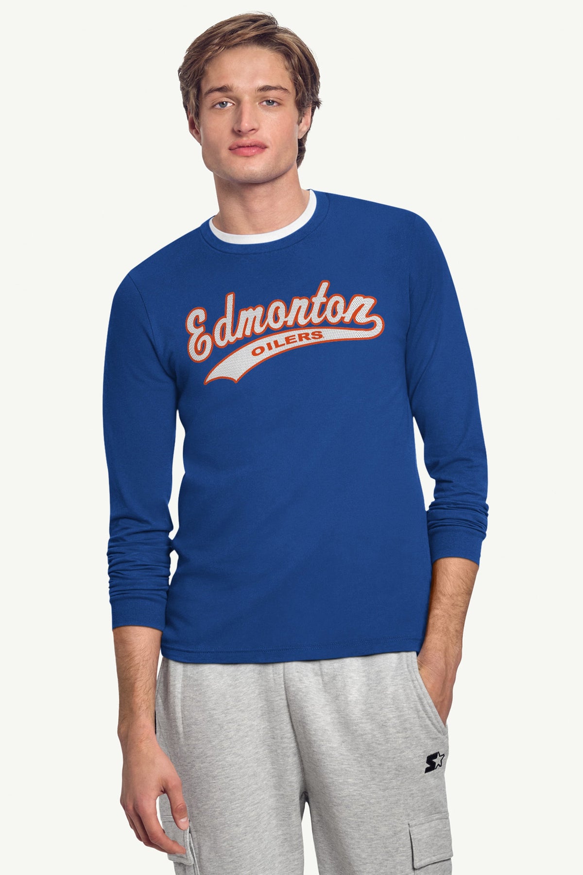 Starter Recommended / MENS EDMONTON OILERS TAILSWEEP LONG SLEEVE T SHIRT