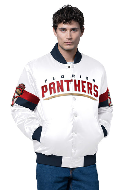 Starter Everyday / MENS FLORIDA PANTHERS TRIPLE OPTION SATIN VARSITY JACKET