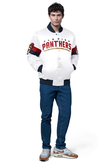 Starter Everyday / MENS FLORIDA PANTHERS TRIPLE OPTION SATIN VARSITY JACKET