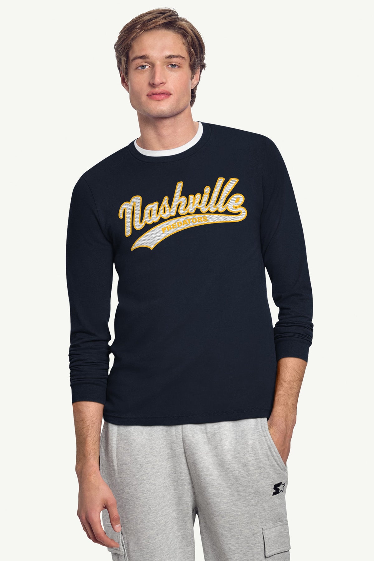 Starter Customer Favorite / MENS NASHVILLE PREDATORS TAILSWEEP LONG SLEEVE T SHIRT