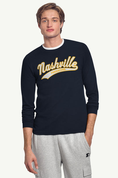 Starter Customer Favorite / MENS NASHVILLE PREDATORS TAILSWEEP LONG SLEEVE T SHIRT