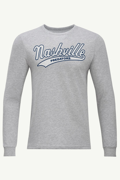 Starter Top Pick / MENS NASHVILLE PREDATORS TAILSWEEP LONG SLEEVE T SHIRT