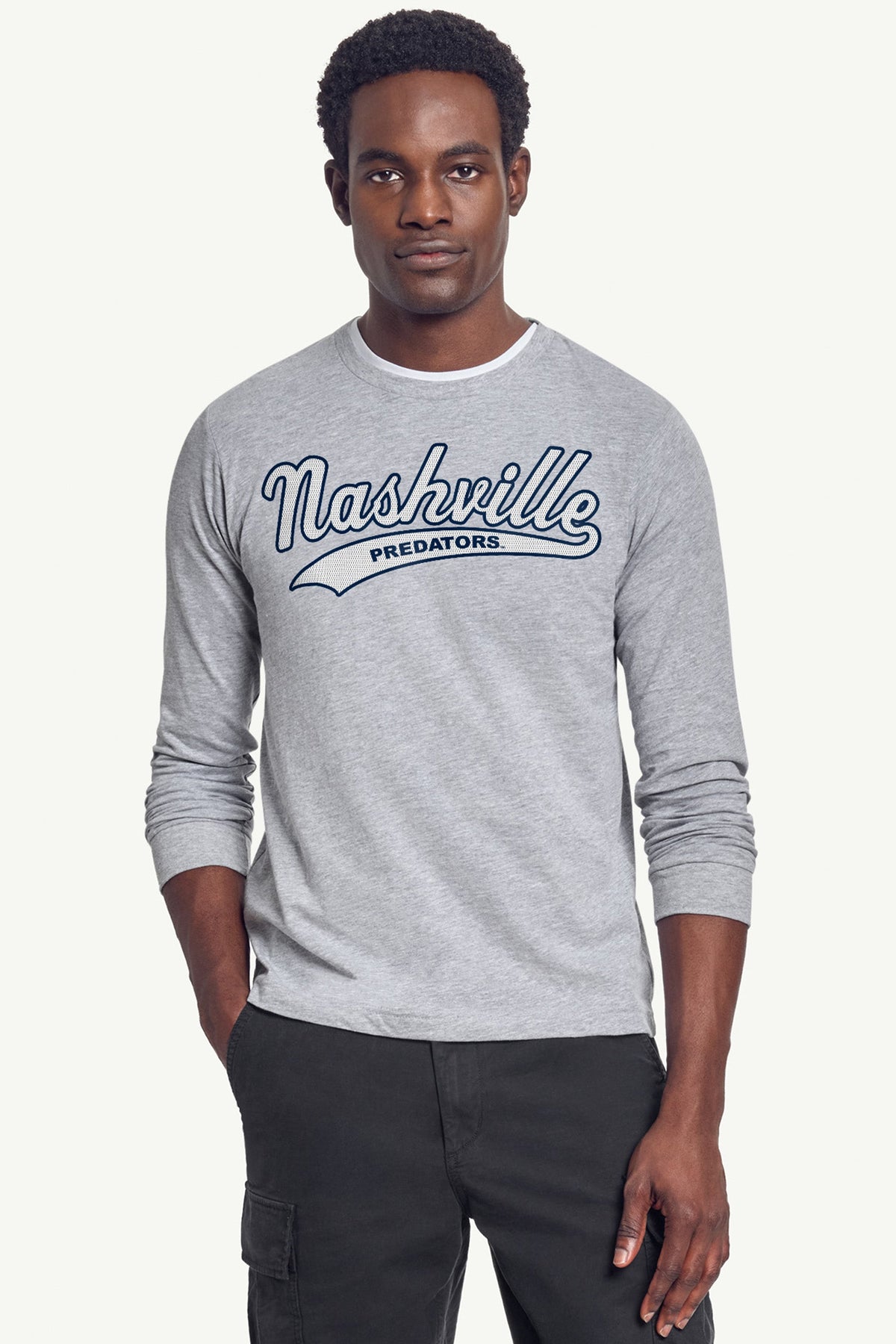 Starter Top Pick / MENS NASHVILLE PREDATORS TAILSWEEP LONG SLEEVE T SHIRT