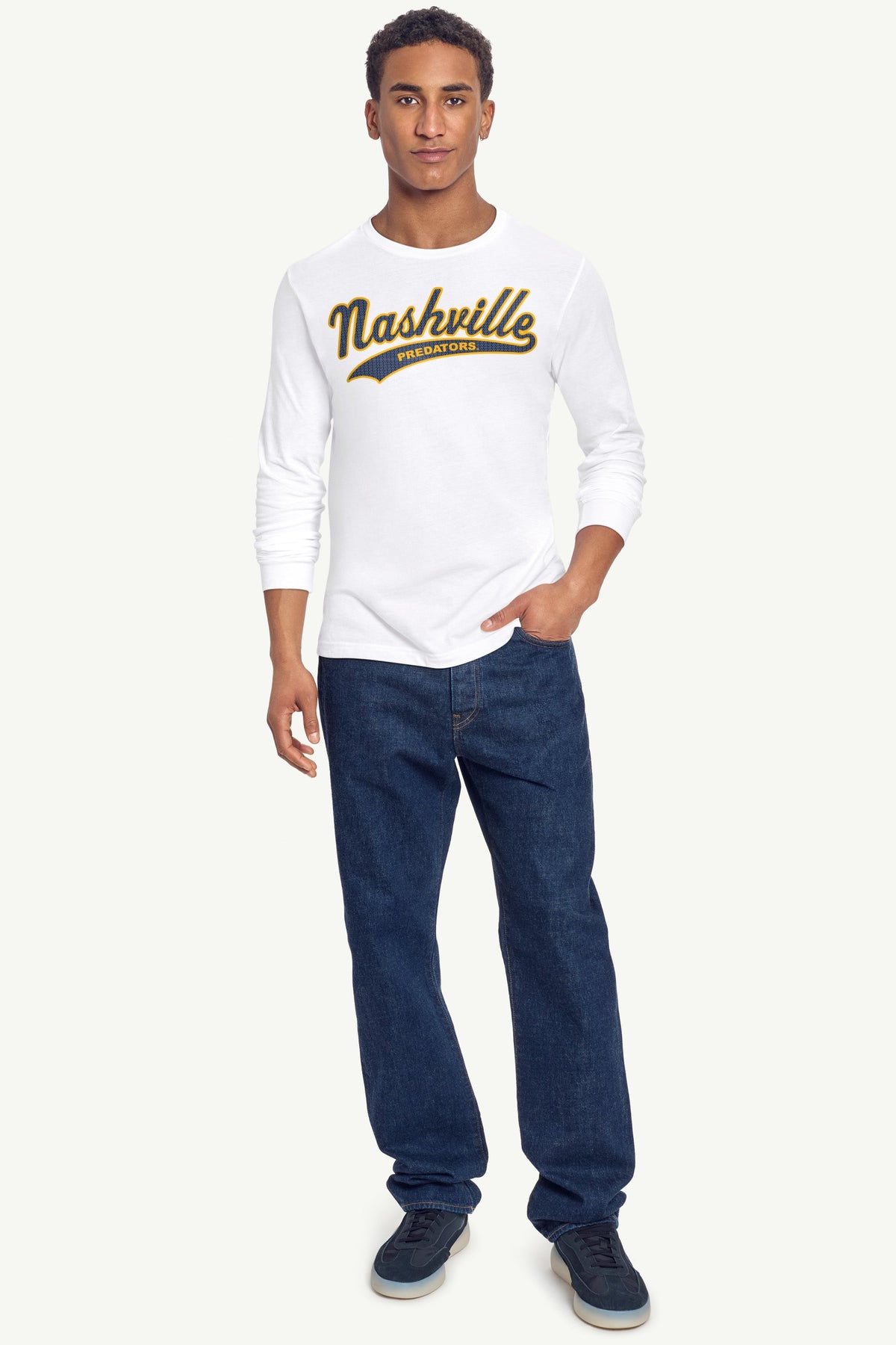 Starter Discount / MENS NASHVILLE PREDATORS TAILSWEEP LONG SLEEVE T SHIRT