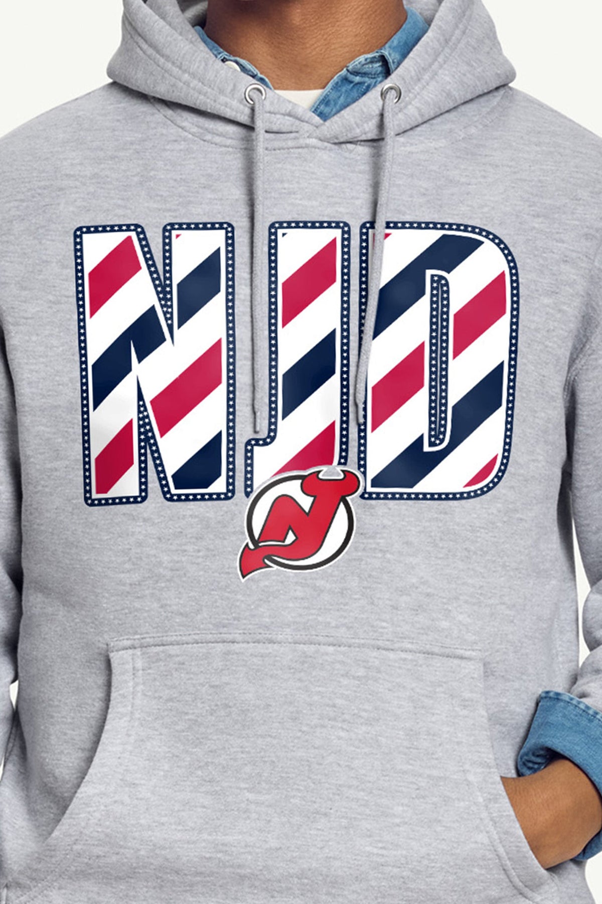 Starter Hot Sale / MENS NEW JERSEY DEVILS STARS AND STRIPES HOODIE