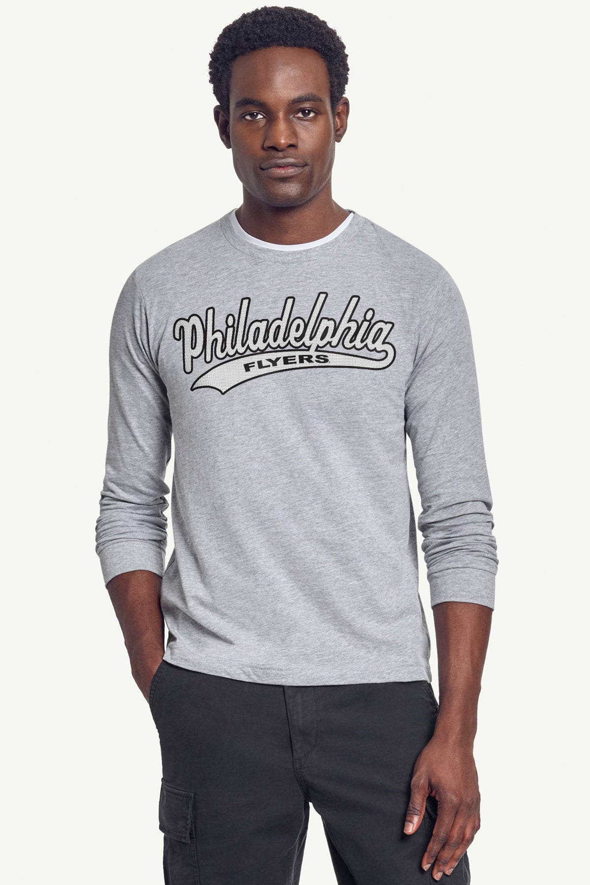 Starter Discount / MENS PHILADELPHIA FLYERS TAILSWEEP LONG SLEEVE T SHIRT