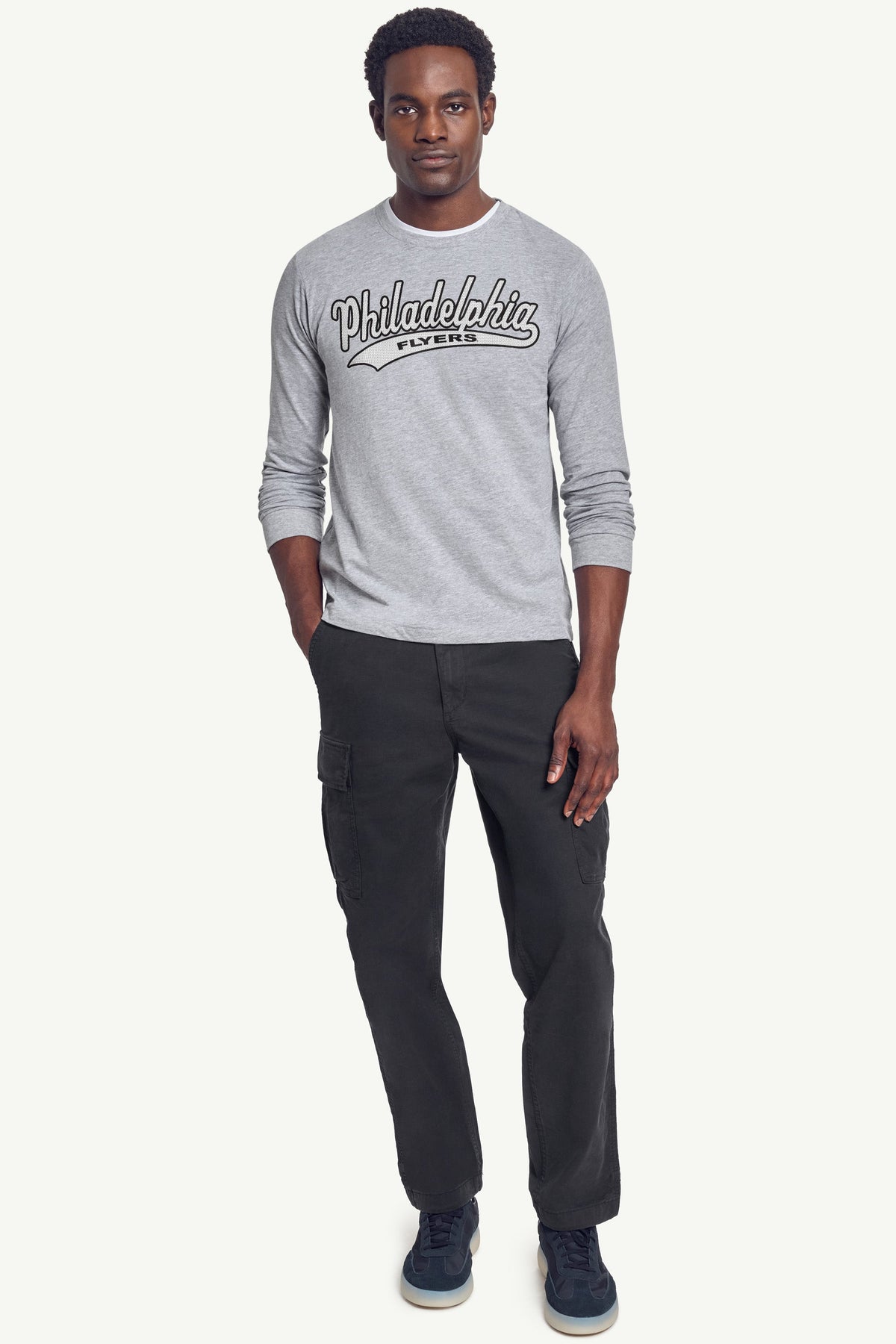 Starter Discount / MENS PHILADELPHIA FLYERS TAILSWEEP LONG SLEEVE T SHIRT