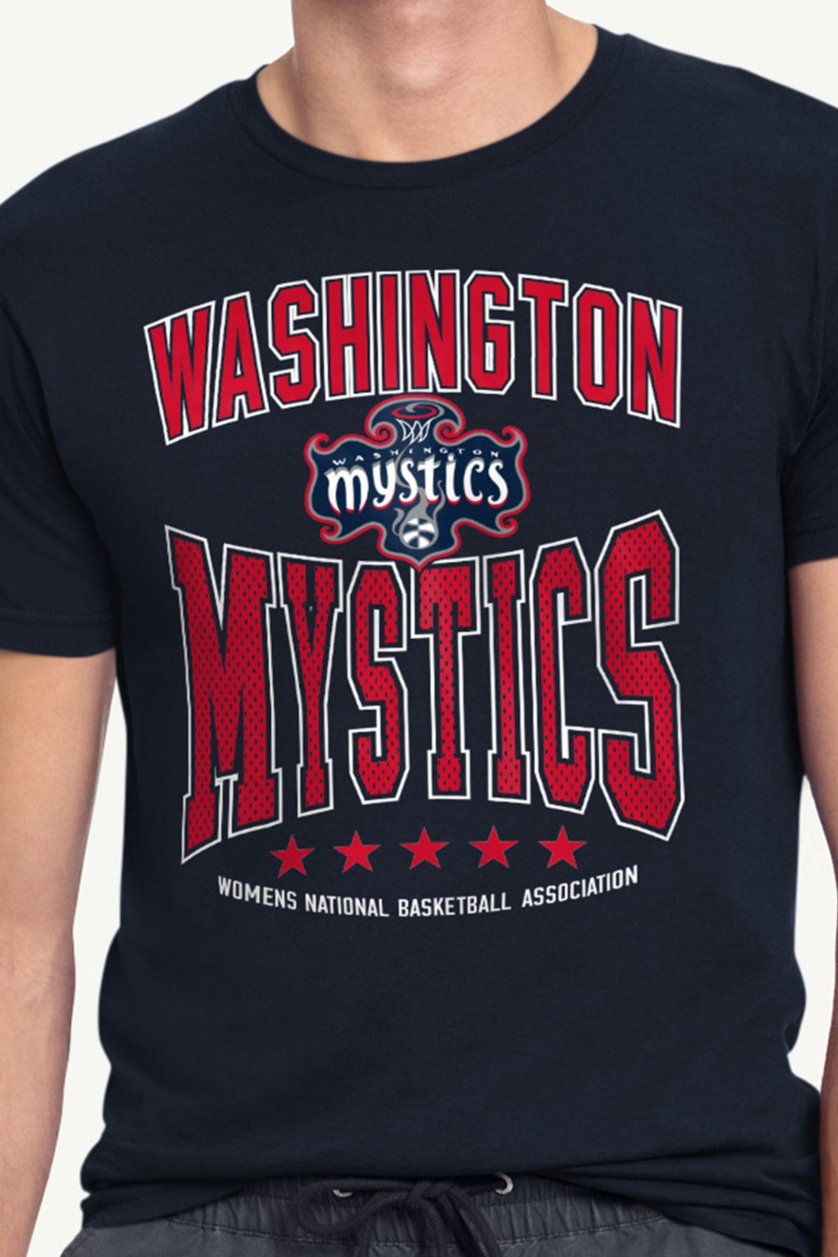 Starter Essential / MENS WNBA WASHINGTON MYSTICS CENTER SQUEEZE T SHIRT