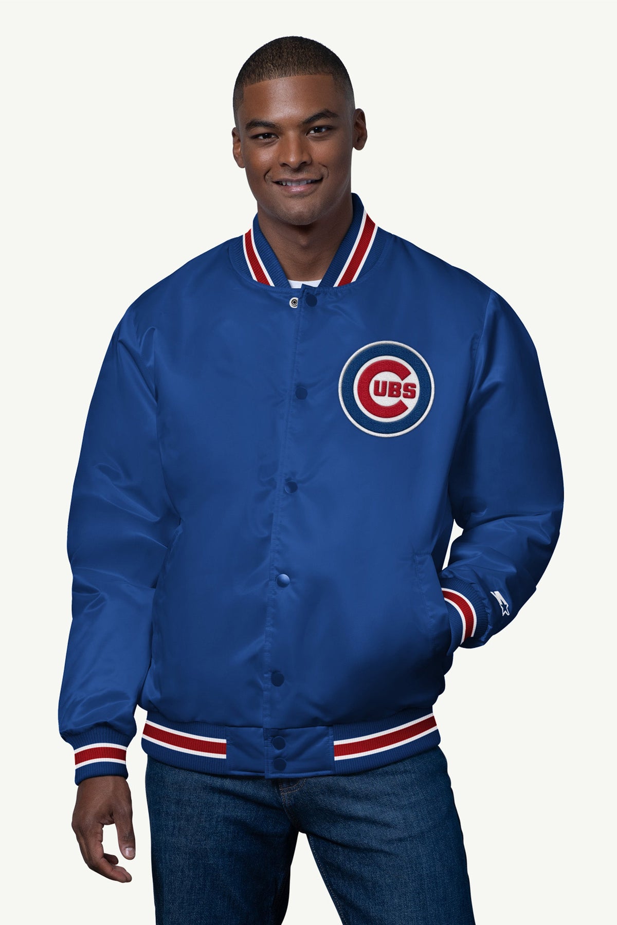 Starter Top Pick / MENS CHICAGO CUBS SATIN VARSITY JACKET