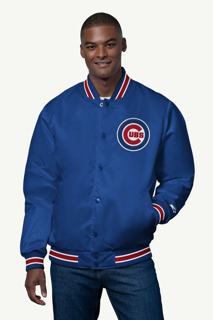 Starter Top Pick / MENS CHICAGO CUBS SATIN VARSITY JACKET