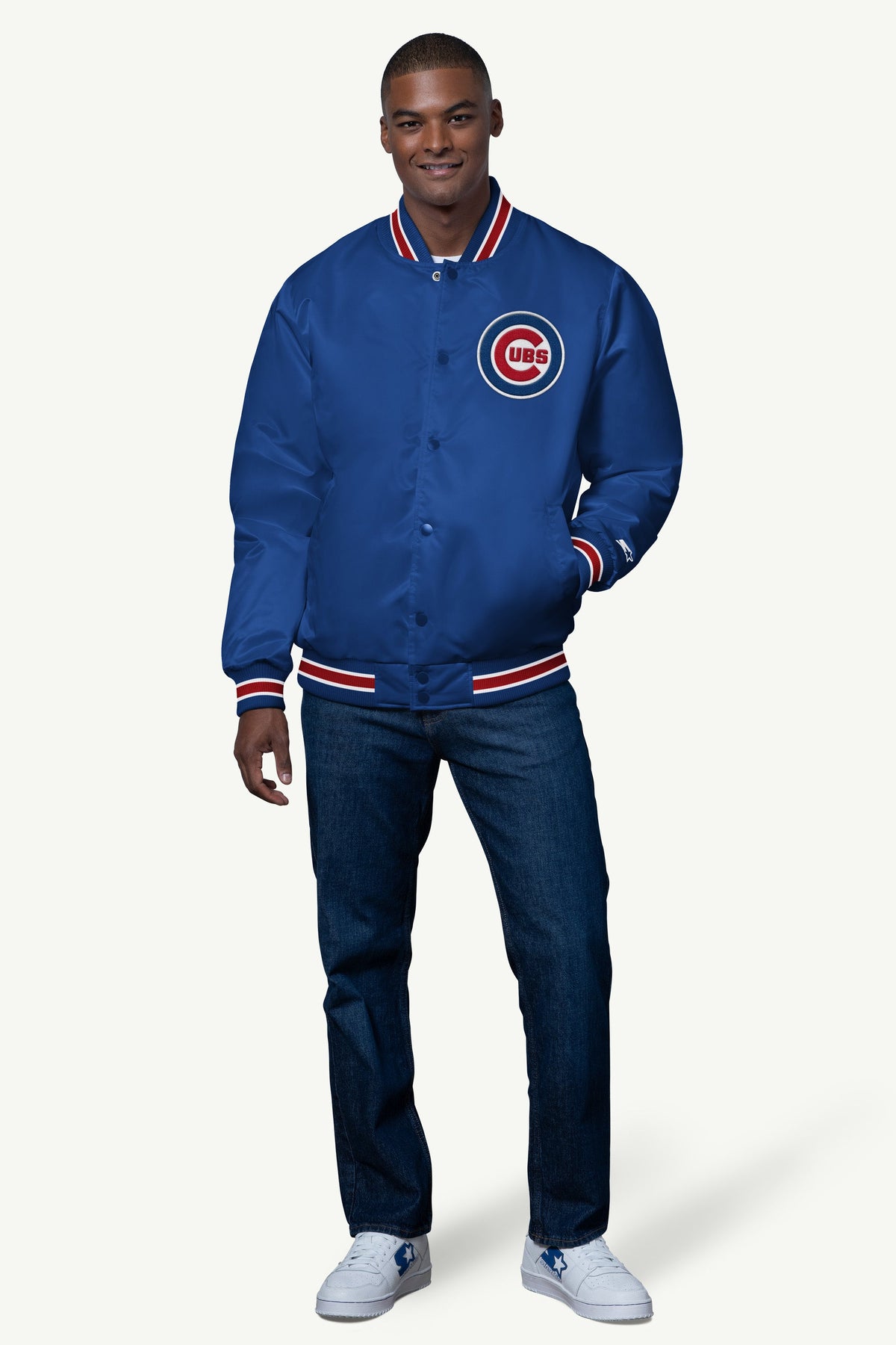 Starter Top Pick / MENS CHICAGO CUBS SATIN VARSITY JACKET
