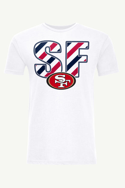 Starter Recommended / MENS SAN FRANCISCO 49ERS STARS AND STRIPES T SHIRT
