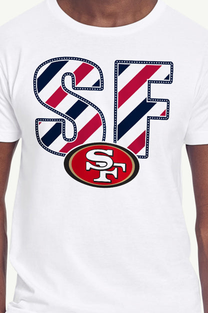 Starter Recommended / MENS SAN FRANCISCO 49ERS STARS AND STRIPES T SHIRT