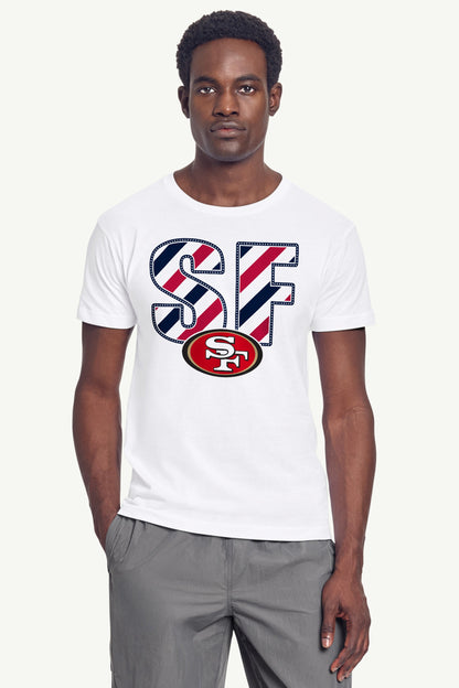 Starter Recommended / MENS SAN FRANCISCO 49ERS STARS AND STRIPES T SHIRT