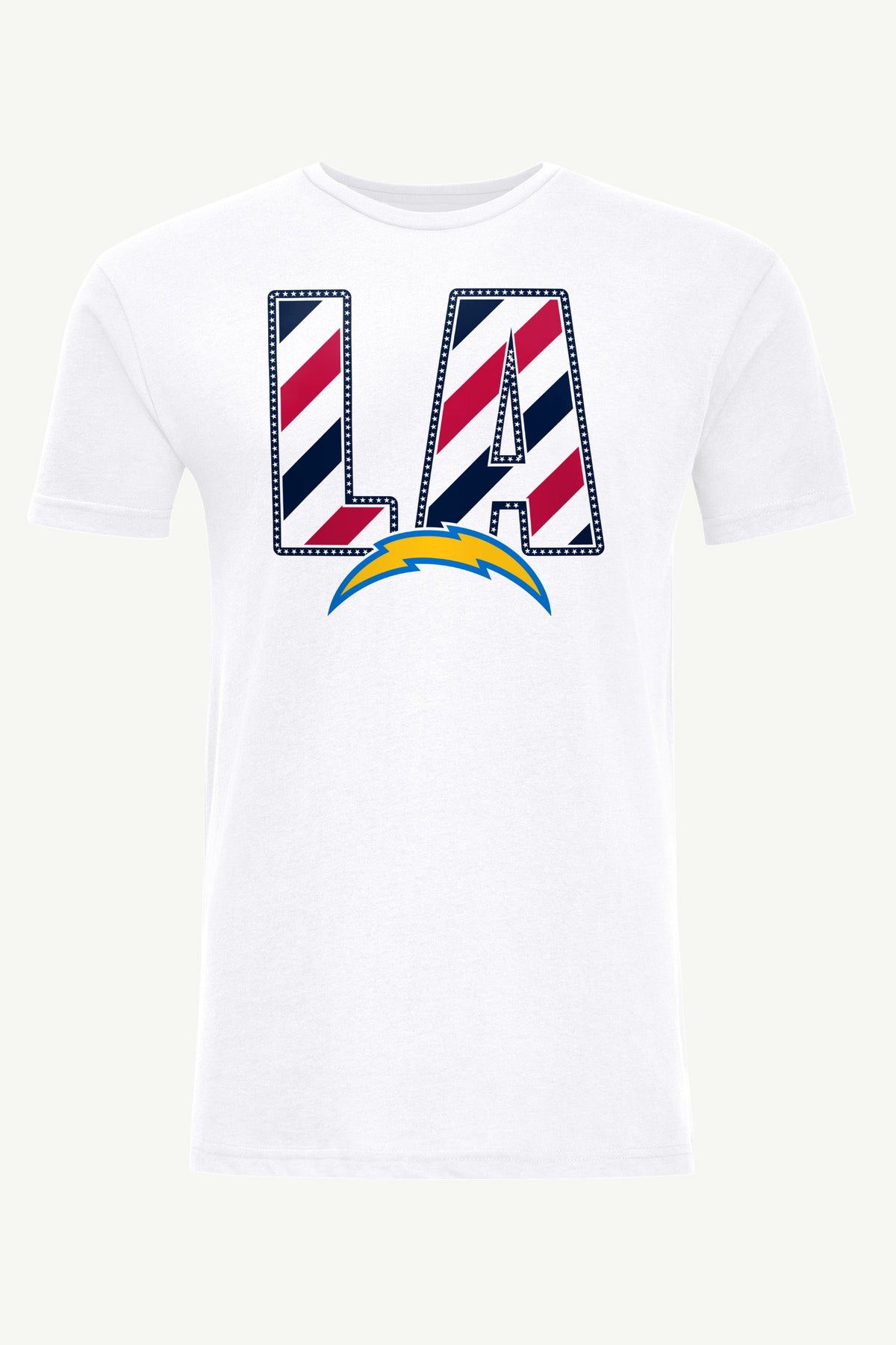 Starter Exclusive / MENS LOS ANGELES CHARGERS STARS AND STRIPES T SHIRT