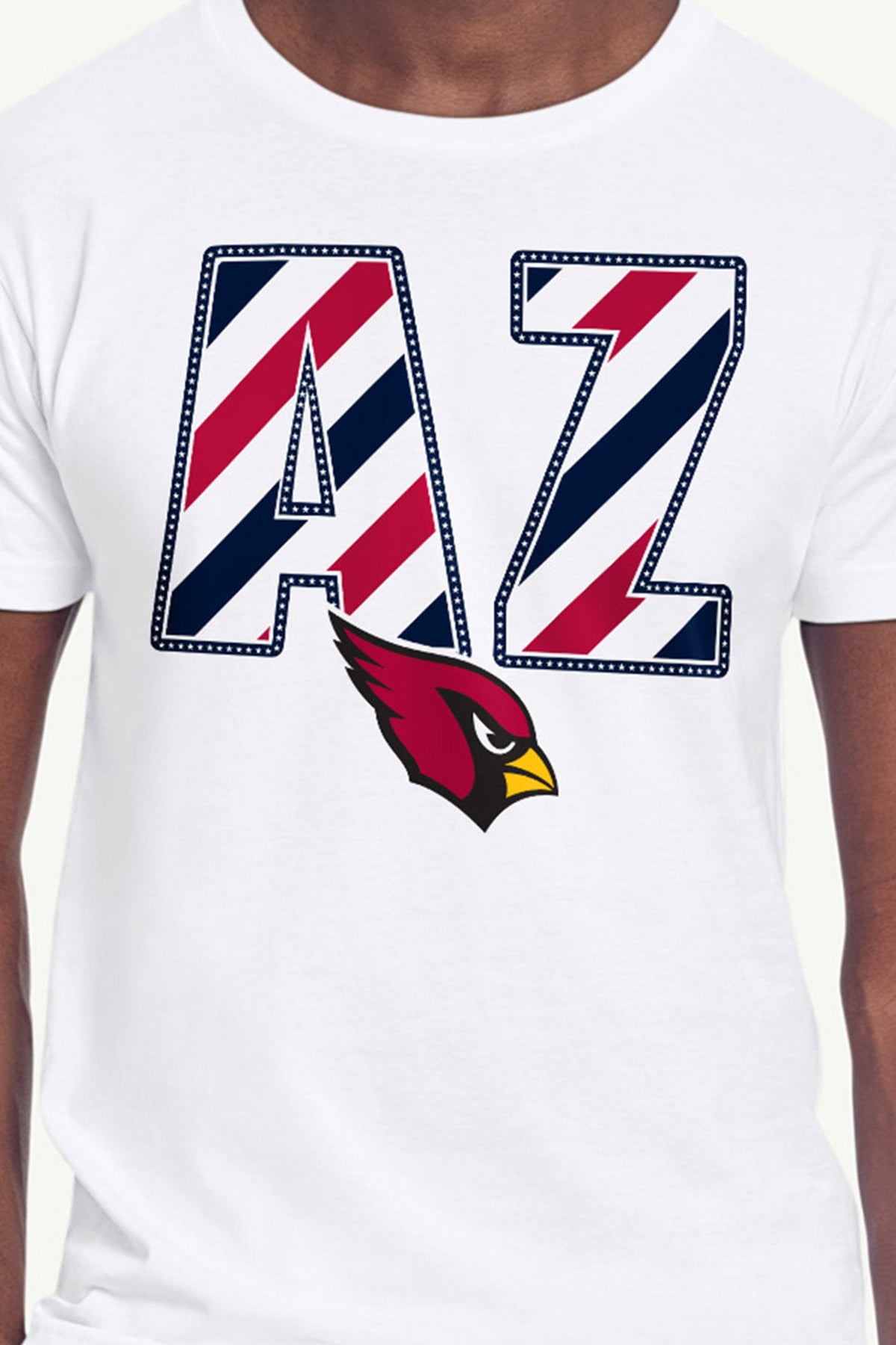 Starter Best Seller / MENS ARIZONA CARDINALS STARS AND STRIPES T SHIRT