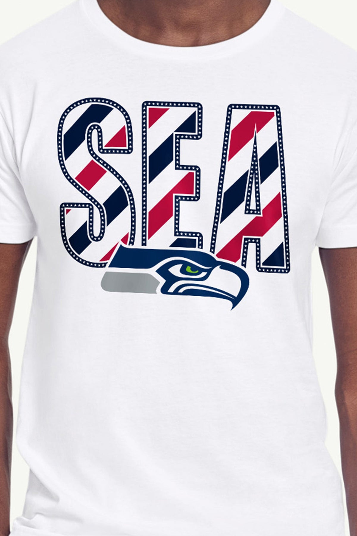 Starter Popular / MENS SEATTLE SEAHAWKS STARS AND STRIPES T SHIRT