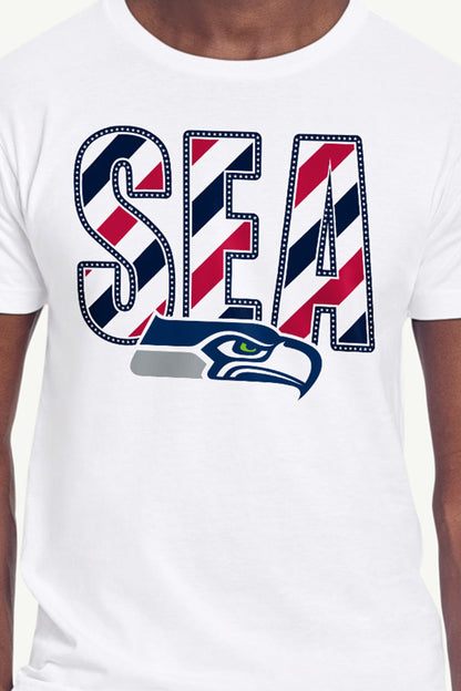Starter Popular / MENS SEATTLE SEAHAWKS STARS AND STRIPES T SHIRT
