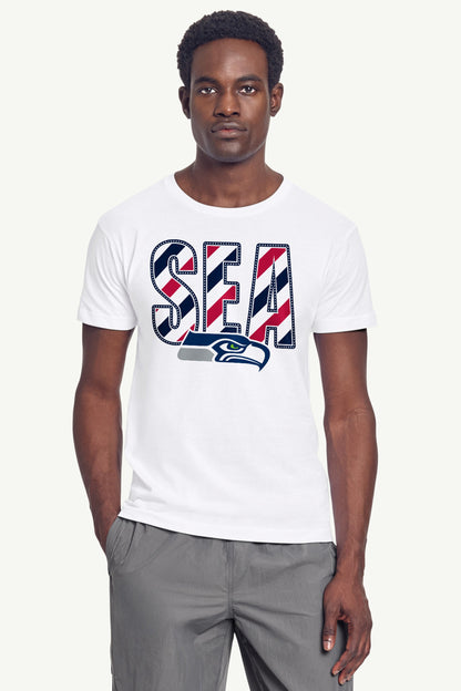 Starter Popular / MENS SEATTLE SEAHAWKS STARS AND STRIPES T SHIRT