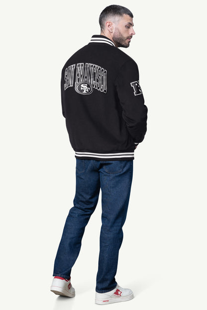Starter Customer Favorite / MENS SAN FRANCISCO 49ERS BLACKOUT CORDUROY VARSITY JACKET