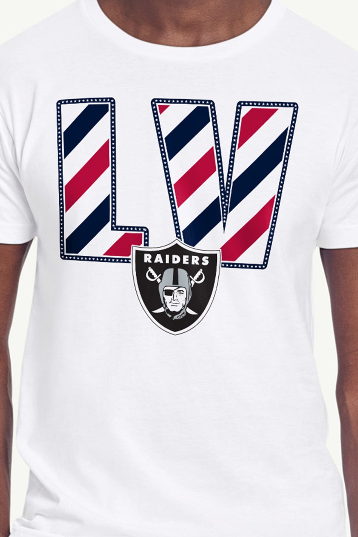 Starter Exclusive / MENS LAS VEGAS RAIDERS STARS AND STRIPES T SHIRT