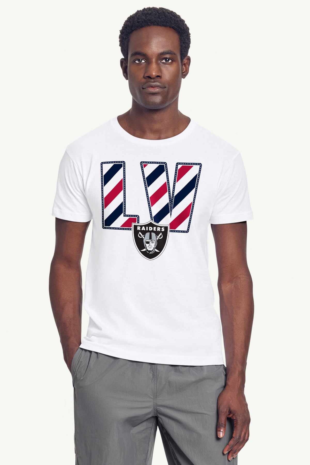 Starter Exclusive / MENS LAS VEGAS RAIDERS STARS AND STRIPES T SHIRT