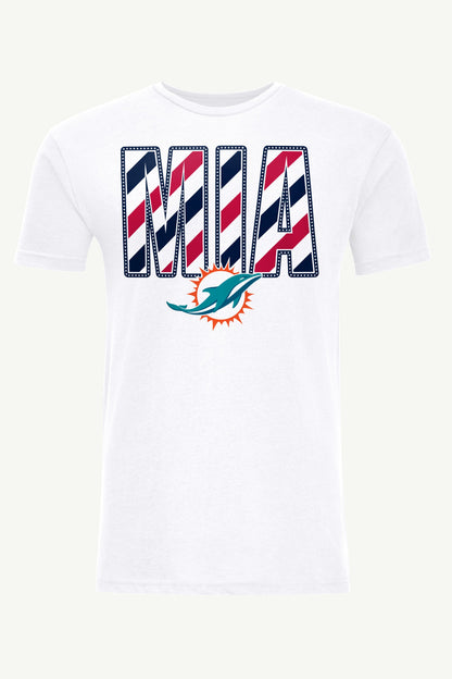 Starter Smart Buy / MENS MIAMI DOLHPINS STARS AND STRIPES T SHIRT