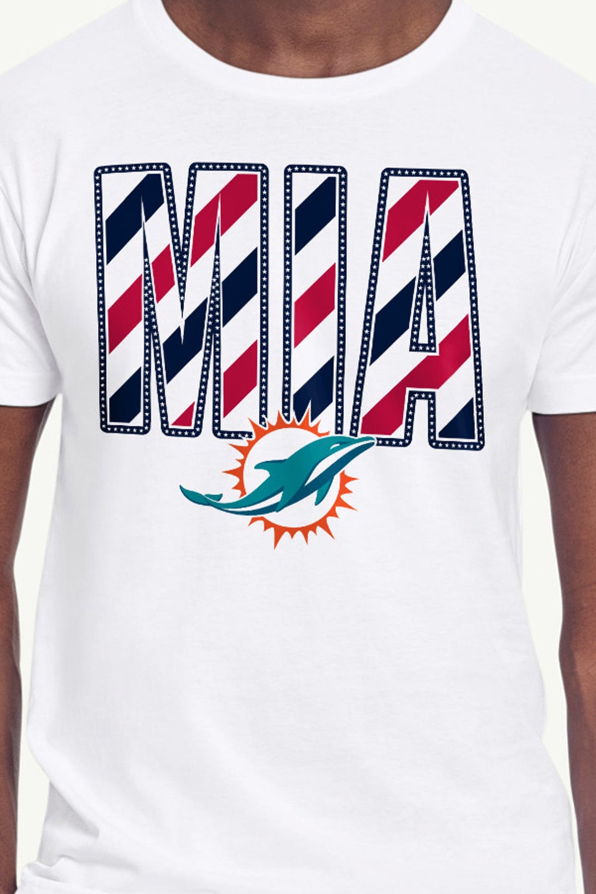 Starter Smart Buy / MENS MIAMI DOLHPINS STARS AND STRIPES T SHIRT