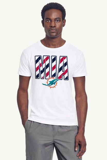 Starter Smart Buy / MENS MIAMI DOLHPINS STARS AND STRIPES T SHIRT