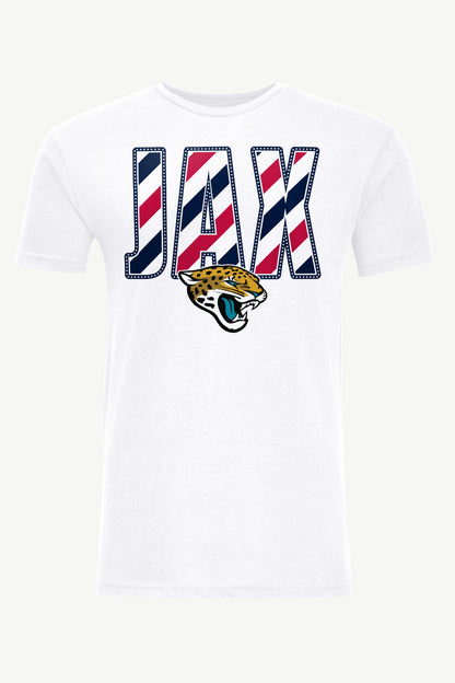 Starter Premium / MENS JACKSONVILLE JAGUARS STARS AND STRIPES T SHIRT