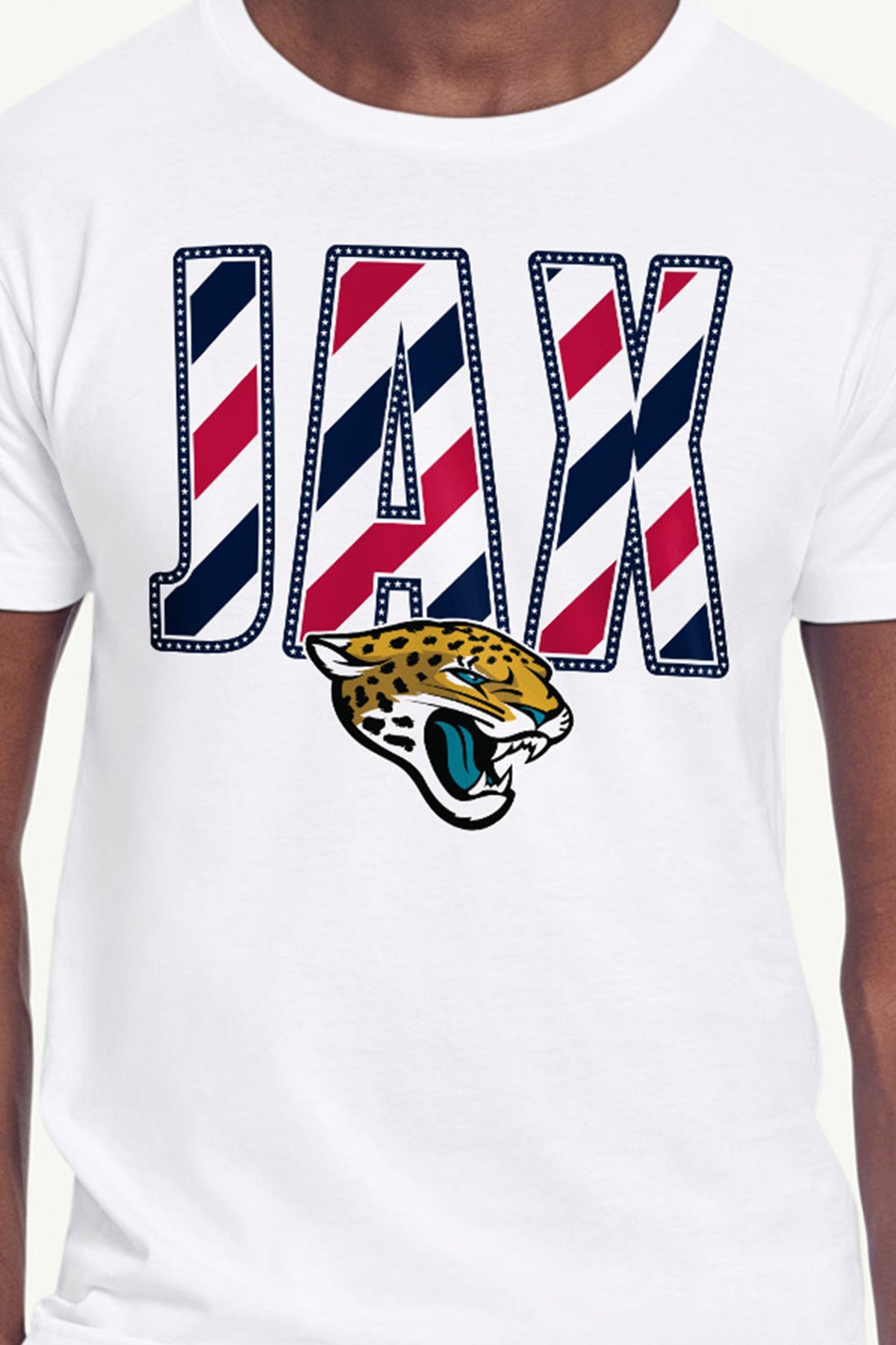 Starter Premium / MENS JACKSONVILLE JAGUARS STARS AND STRIPES T SHIRT