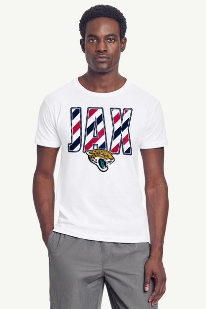 Starter Premium / MENS JACKSONVILLE JAGUARS STARS AND STRIPES T SHIRT